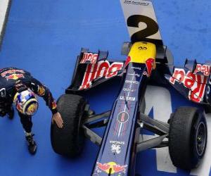 Puzle Sebastian Vettel - Red Bull - Šanghaj, Čína Grand Prix (2011) (2. místo)