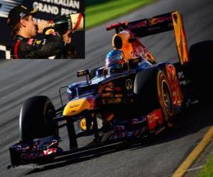 Puzle Sebastian Vettel - Red Bull - Melbourne, Austrálie Grand Prize (2012) (2. místo)
