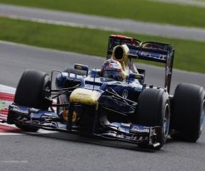 Puzle Sebastian Vettel - Red Bull - Grand Prixe Anglie 2012, 3. místo