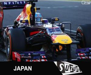 Puzle Sebastian Vettel slaví vítězství v Grand Prix Japonska 2013