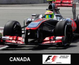 Puzle Sergio Perez - McLaren - okruh Gilles Villeneuve, Montreal, 2013