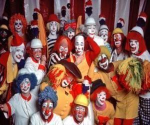 Puzle Skupina klaunů