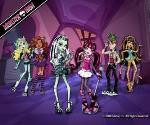 Puzle Skupina postav od společnosti Monster High