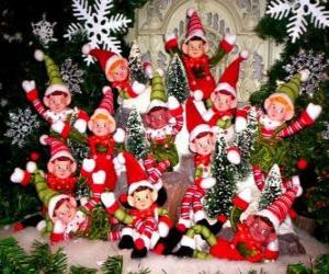 Puzle Skupina vánoční elfů