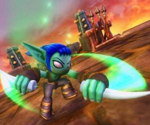 Puzle Skylander Stealth Elf, bojovníka ninja. Život Skylanders