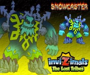 Puzle Snowcaster. Invizimals The Lost Tribes. Nejvyšší Pán ledu, mystické a silné šalvěj, která žije v ledovcích