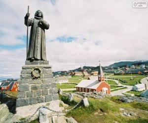 Puzle Socha Hanse Egedem, Nuuk, Grónsko