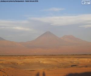 Puzle Sopky v provincii Atacama, Chile