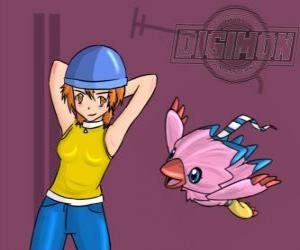 Puzle Sora hraje s ní Digimon Biyomon. Sora Takenouchi je nejvíce zodpovědný a zralý skupiny