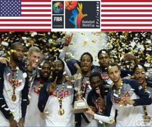 Puzle Spojené státy americké, mistr Mistrovství světa v basketbalu mužů 2014