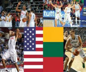 Puzle Spojené státy - Litva, semi-finále, 2010 FIBA světa Turecko