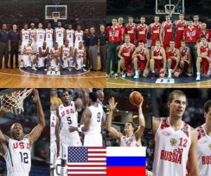 Puzle Spojené státy - Rusko, čtvrtfinále, 2010 FIBA světa Turecko