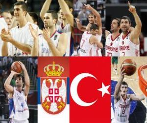 Puzle Srbsko - Turecko, semi-finále, 2010 FIBA světa Turecko