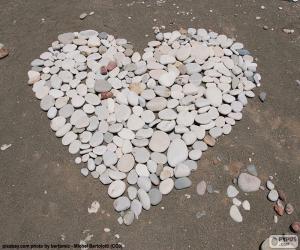 Puzle Srdce z kamenů