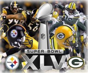 Puzle Super Bowl XLV - Pittsburgh Steelers vs Green Bay Packers
