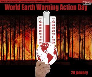 Puzle Světový den oteplování Země Akční den