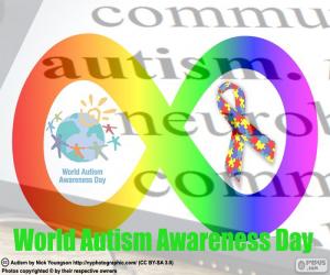 Puzle Světový den povědomí o autismu