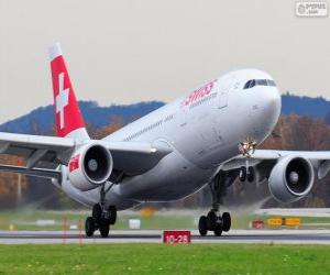 Puzle Swiss International Air Lines, je hlavní letecká společnost ze Švýcarska