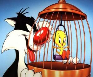 Puzle Sylvester kočka a Tweety