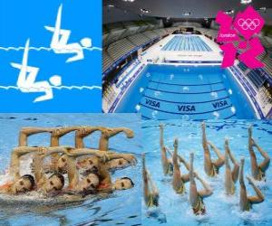 Puzle Synchronizované plavání - London 2012-