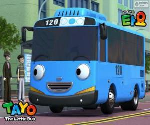 Puzle TAYO veselý a optimistický, modrý autobus