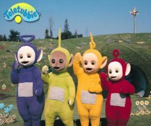 Puzle Teletubbies: Laa-Laa, Tinky Winky, Dipsy a Po