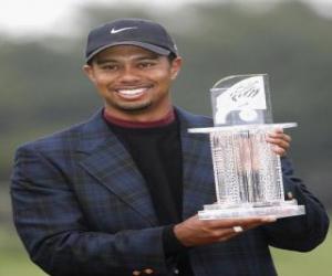 Puzle Tiger Woods s trofejí