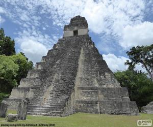 Puzle Tikal chrám I., Guatemala