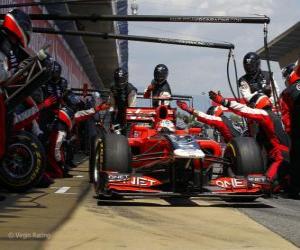 Puzle Timo Glock - Virgin - Barcelona 2011