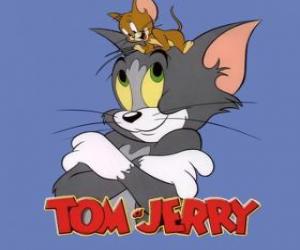Puzle Tom a Jerry jsou hlavními protagonisty legrační dobrodružství