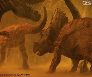 Puzle Triceratops a dinosaurus
