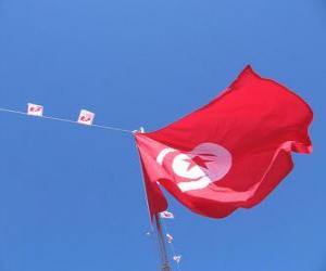 Puzle Tuniská vlajka