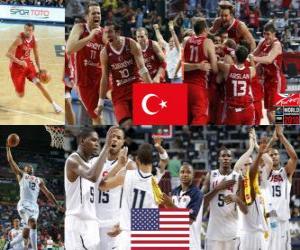 Puzle Turecko versus Spojené státy americké, závěrečná, 2010 Mistrovství světa v basketbalu v Turecku
