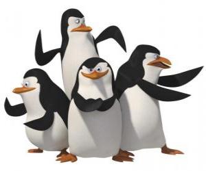 Puzle Tučňáci, Skipper, Kowalski, Rico a soukromé.