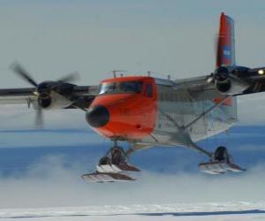 Puzle Twin Otter vybavený pro sníh