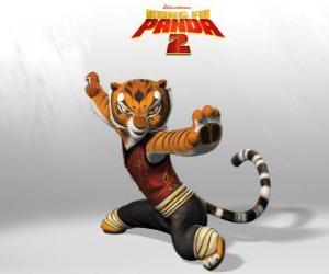 Puzle Tygřice je nejsilnější a nejstatečnější z mistrů Kung Fu.