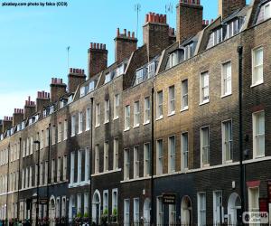Puzle Typické domy v Londýně