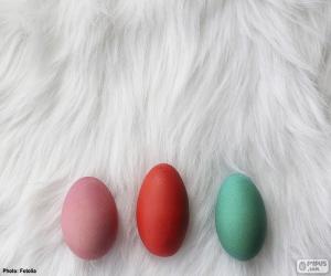 Puzle Tři malované vejce