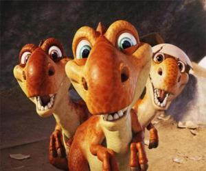 Puzle Tři malé dinosaurů