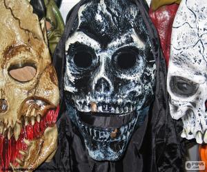 Puzle Tři masky Halloween