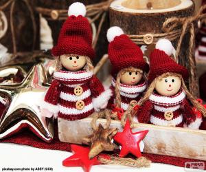 Puzle Tři vánoční panenky