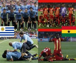 Puzle Uruguay - Ghana, čtvrtfinále, Jižní Afrika 2010