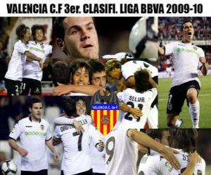 Puzle Valencia CF třetí. Utajované Liga BBVA 2009-2010