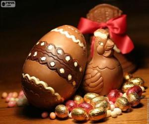 Puzle Velikonoční kuře a vejce