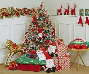 Puzle Velmi zdobené vánoční stromek a dárky