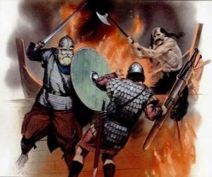 Puzle Vikingové boj