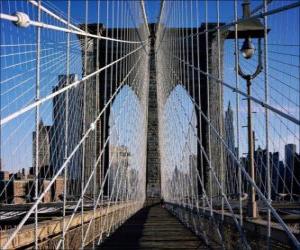 Puzle Visutý most přes řeku, New York