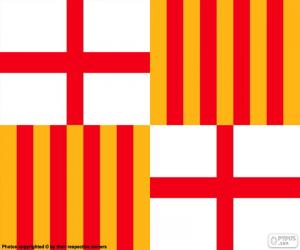 Puzle Vlajka Barcelona