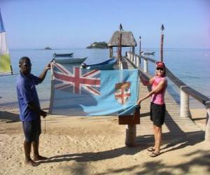 Puzle Vlajka Fidži nebo Fidži