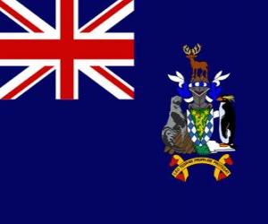 Puzle Vlajka Jižní Georgie a Jižní Sandwichovy ostrovy